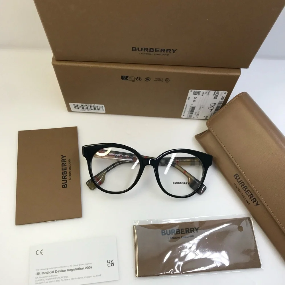 New 💯Authentic - Burberry Jaqueline Demo Round Unisex Eyeglasses BE2356